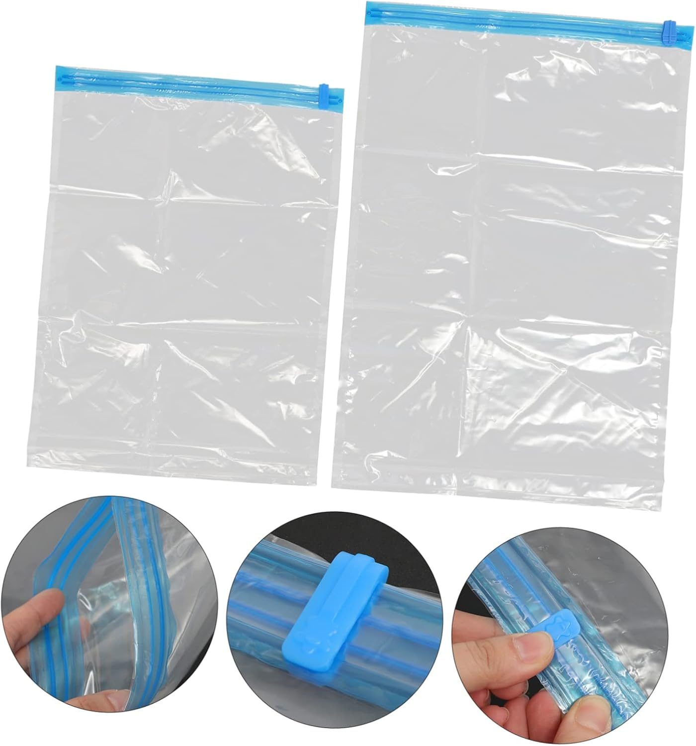 OKUMEYR 10Pcs Travel Compression Bag Hand Vacuum Storage for Clothes Mattress Quilt Space Saver Organiser image number 6