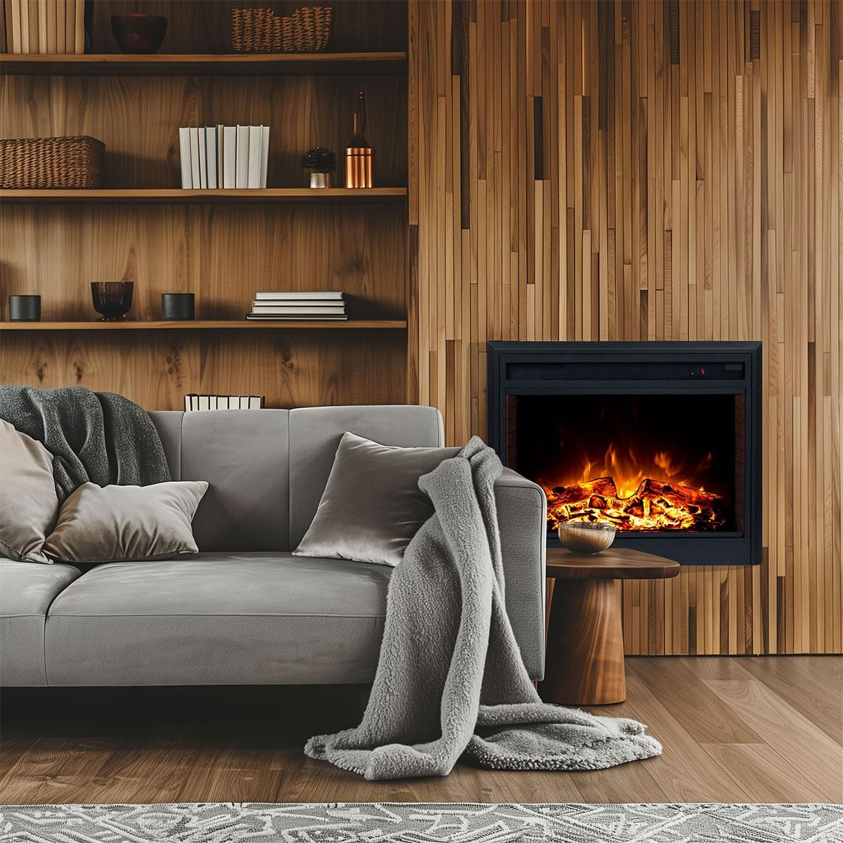 Modaliving Moonlight 30-Inch 2000W Electric Fireplace Insert for Cozy Ambience image number 2