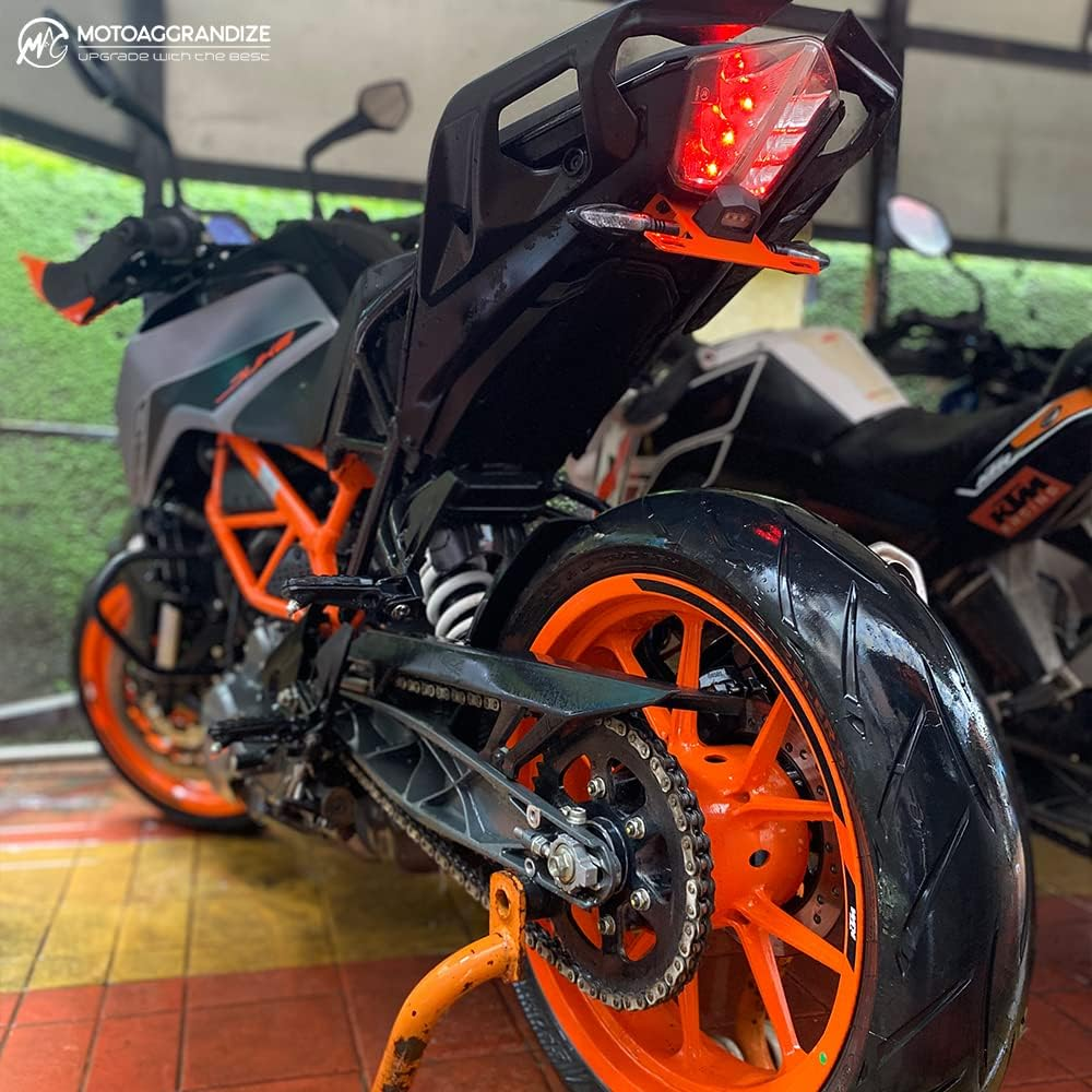 Motoaggrandize Compact Tail Tidy Fender Eliminator for Ktm Duke 125 200 250 390 Orange image number 5