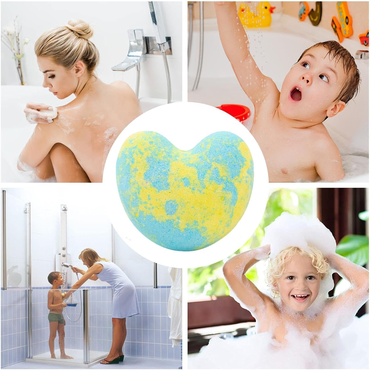 Bubble Bombs,Relaxing Bath Ball - Natural Pure Oils Ultra Bubble Moisturizing Bath Salt Ball for Bubbles, Spa, Bath Relaxation, Calmness - Lily image number 2