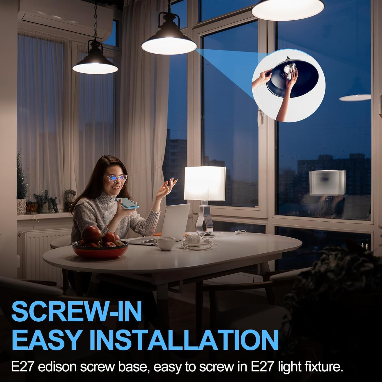 Lamptobe E27 LED Bulb Corn, E27 Edison Screw Bulb, Cool White 6000K, 25W Equivalent 200W Halogen Bulbs, 2500LM, Corn Light Bulbs for Home, Warehouse, Garden Lighting (Non-Dimmable, 3-Pack) image number 1