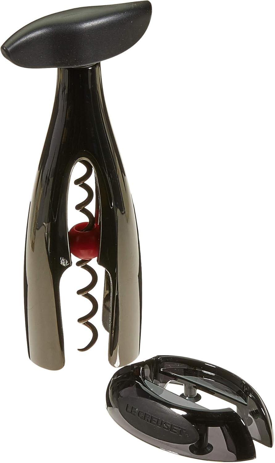 Le Creuset Classic Table Model Corkscrew with Capsule Cutter Gift Set GS 100 Plastic Glossy Black 49800001400000