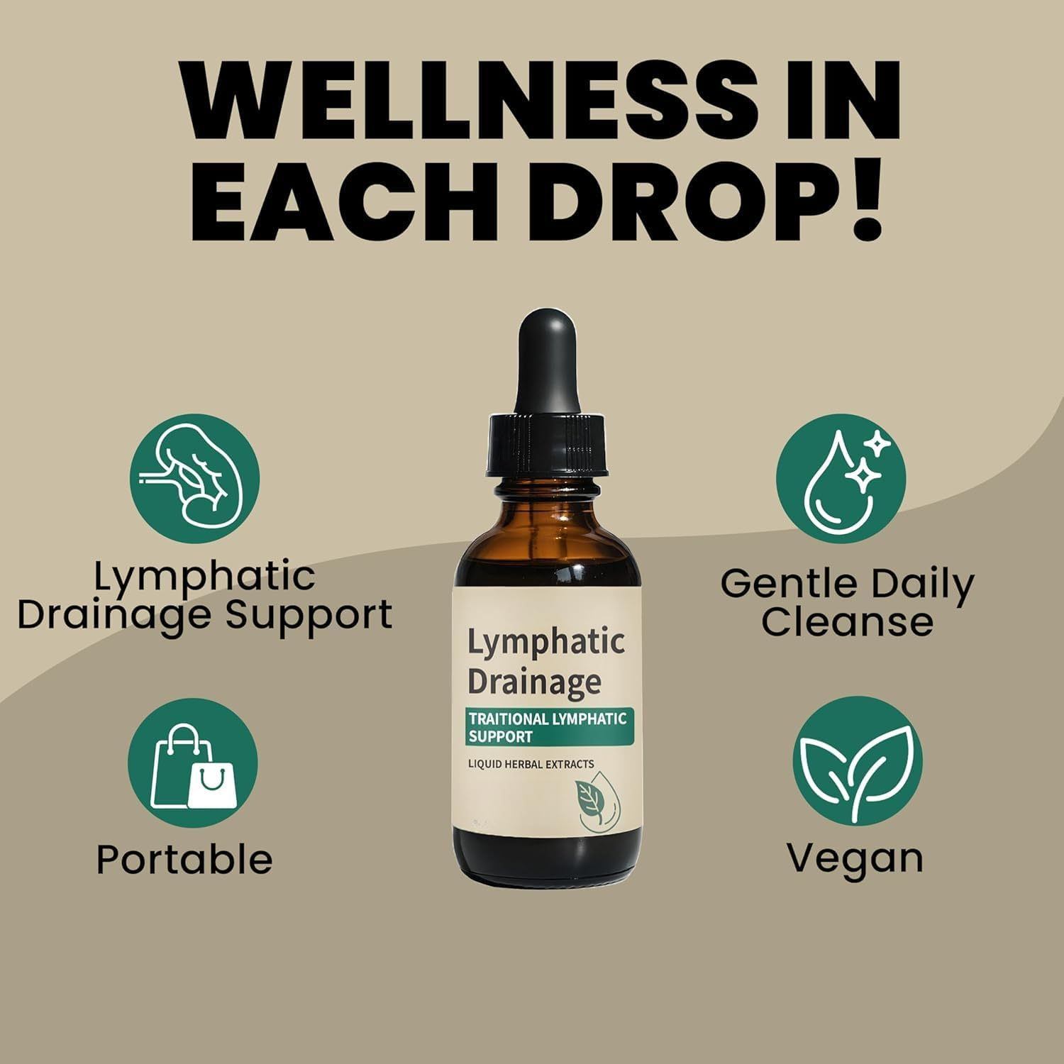 Lymphatic Drainage Drops, ，&ndash; Supports Lymphatic Drainage, Immune System & Detox image number 3