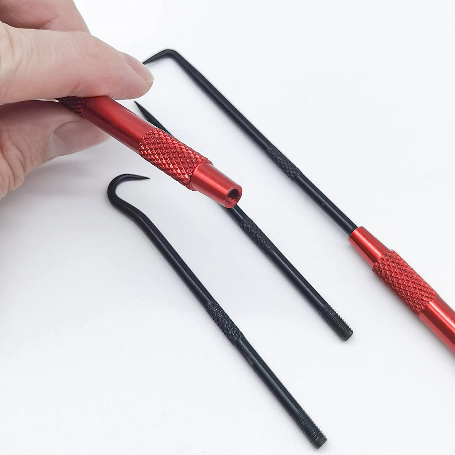 QISF 2PCS Precision Pick and Hook Set Double Side Hand Tool,Car Auto Oil Seal/O-Ring Seal Gasket Pick Mini Precision Hooks Puller Remover image number 3