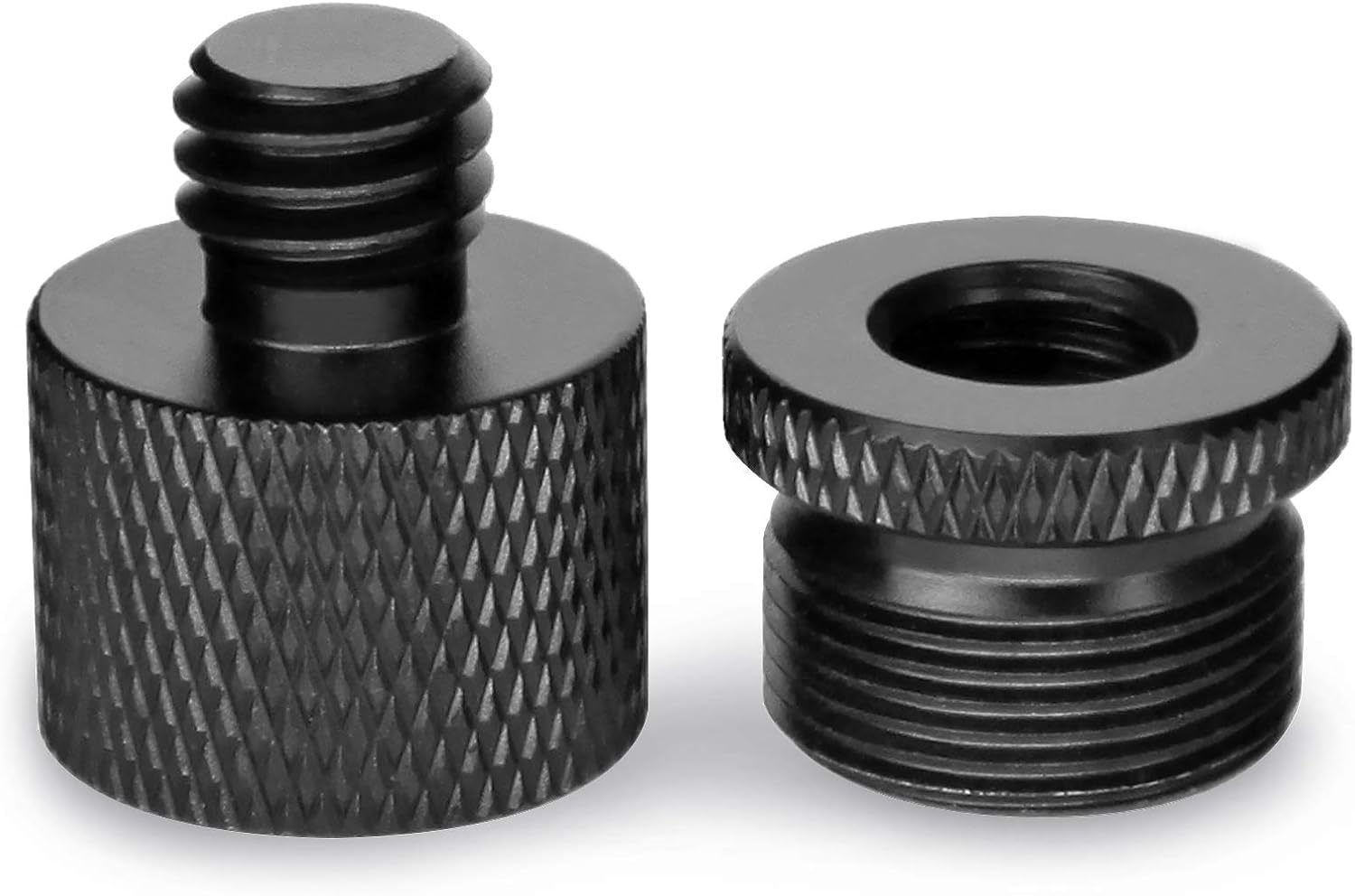 Mic Screw Adapter Thread 5/8 to 1/4 Adapter and 5/8 to 3/8 Adapter Set for Microphone Stand to Tripod and Camera Adapter