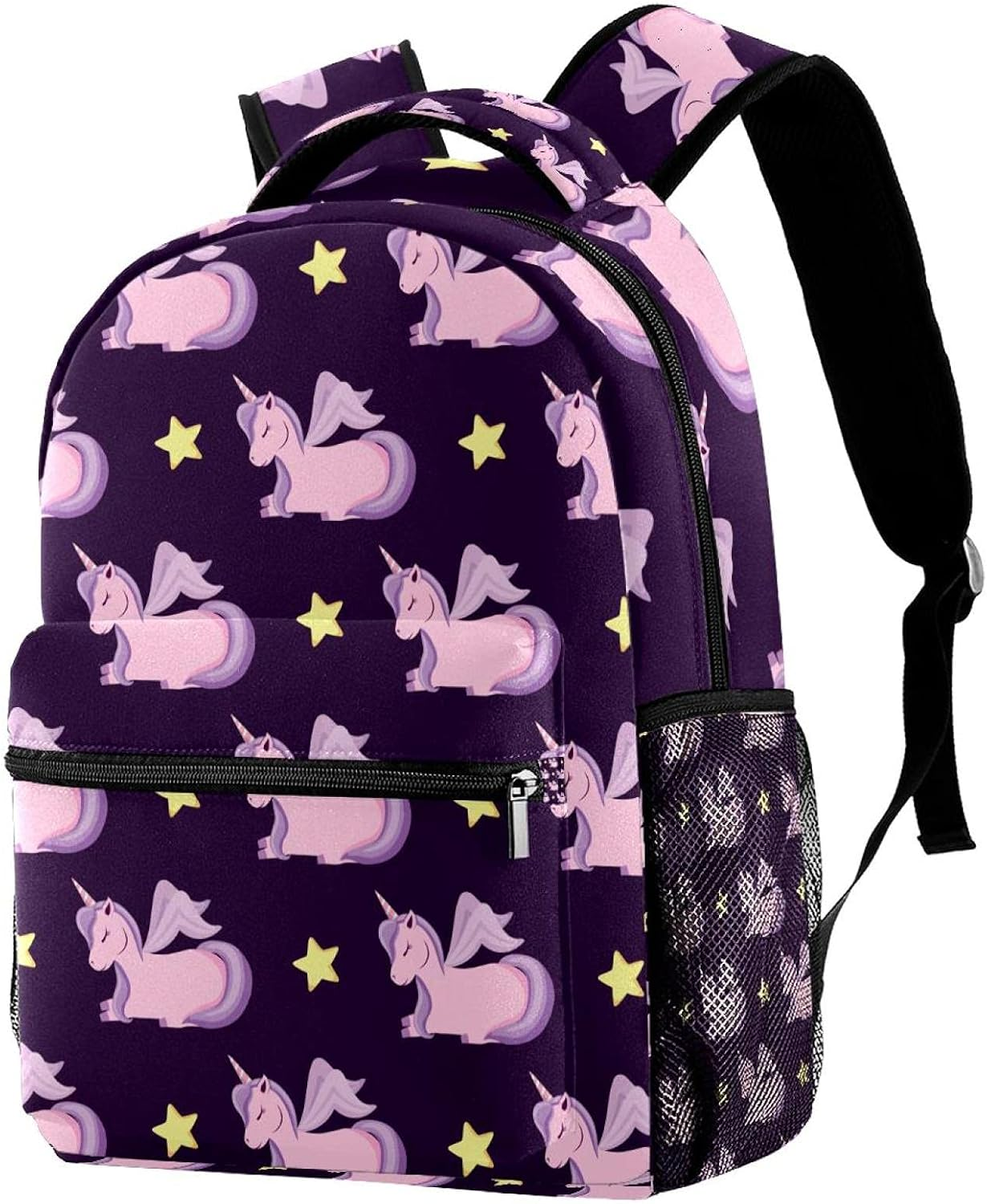 Cute Unicorns of Fairy Tale Pattern Backpack Students Shoulder Bags Travel Bag College School Tote Backpacks