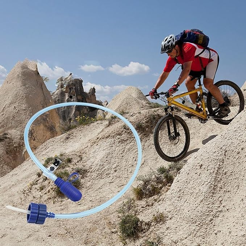 Water Bottle Drink Tube Water Bottle Drinking Tube with Double Adapter Hydration System Drink Tube System Hose Kit Water Bottle Tube Adjuster for Cycling Trekking Fishing Boating Camping image number 2