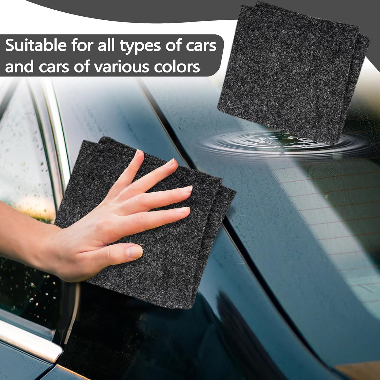 20 Packs Car Scratch Remover Cloth Kit, Nanoklean Car Paint Scratch Repair, Magic Nano Wipes for Vehicles Cleaning Polishing Water Spot Glass Swirls Residues (20) image number 4