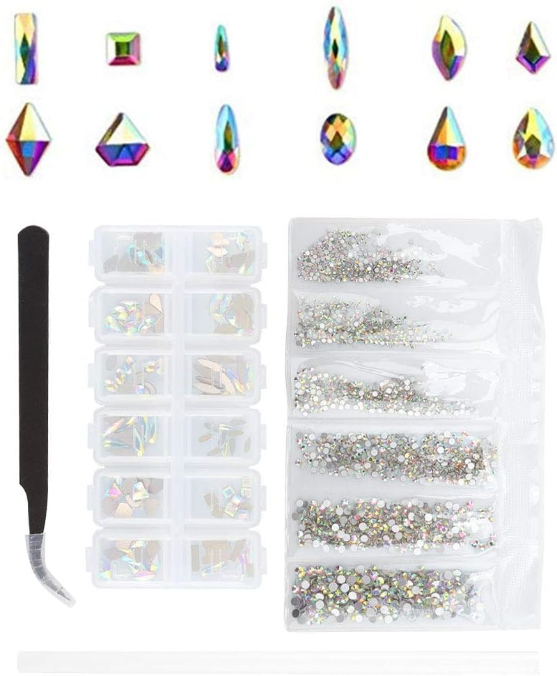 Comfortable Touch Simple and Practical Nail Decoration, Exquisite and Beautiful Nail Art Rhinestone, Beauty Salon Salon Shop Manicure Store for Home(4-Piece Set) image number 2