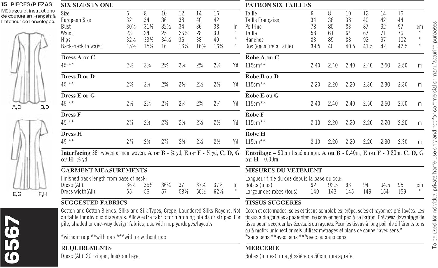 Newlook 6567 Misses' Sewing Pattern Dresses, Size 6-8-10-12-14-16