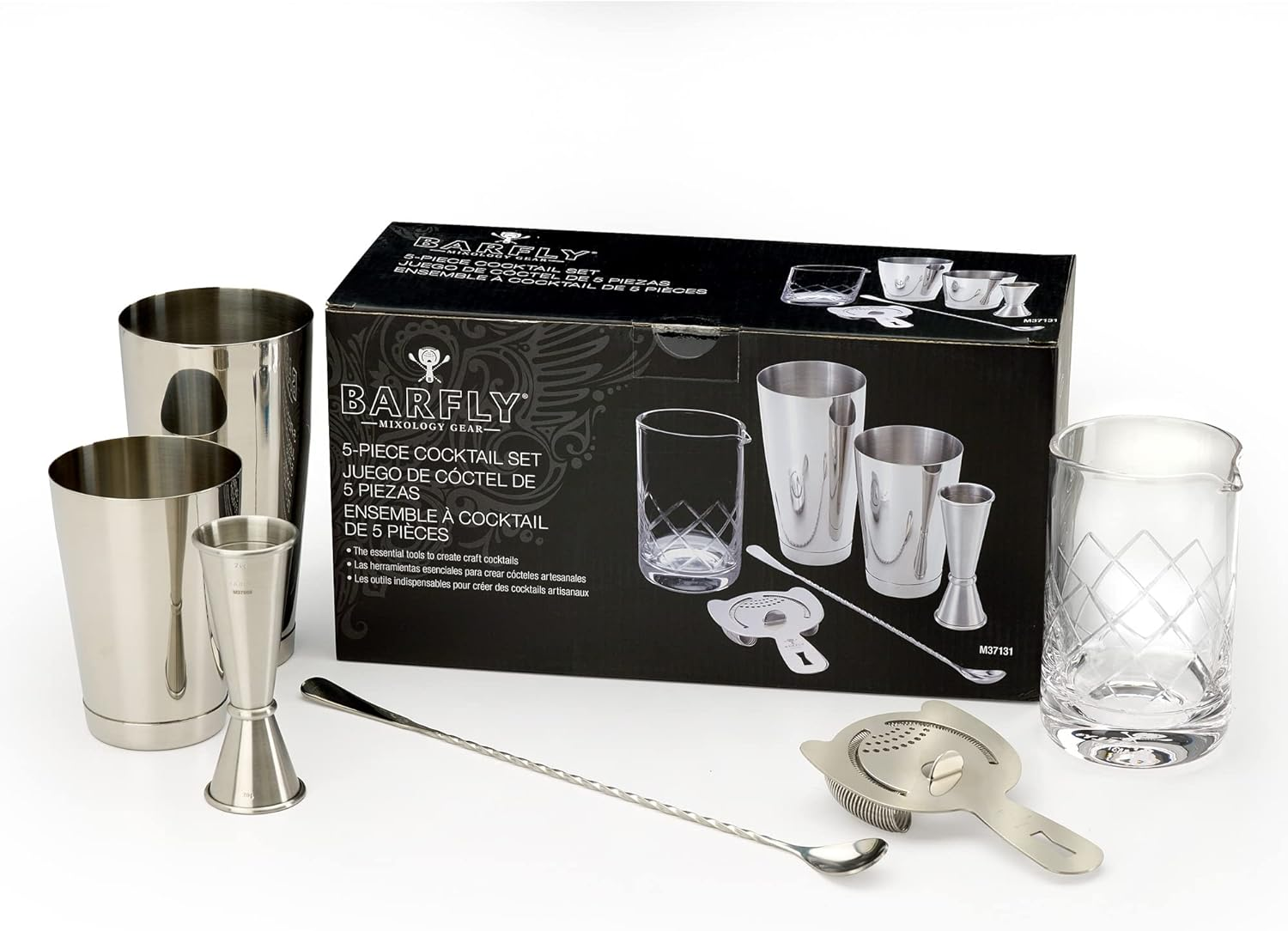 Barfly Essential Deluxe Mixing Cocktail Kit, Stainless Steel (M37131) - Copper image number 7