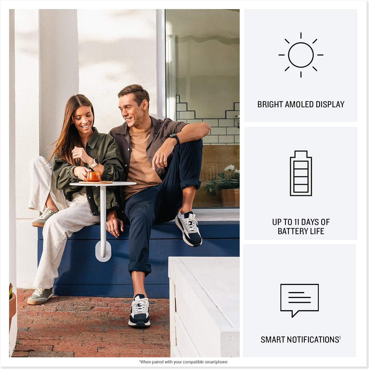 Garmin Vivoactive&reg; 6, GPS Smartwatch, Slate with Black Band - Bone image number 3