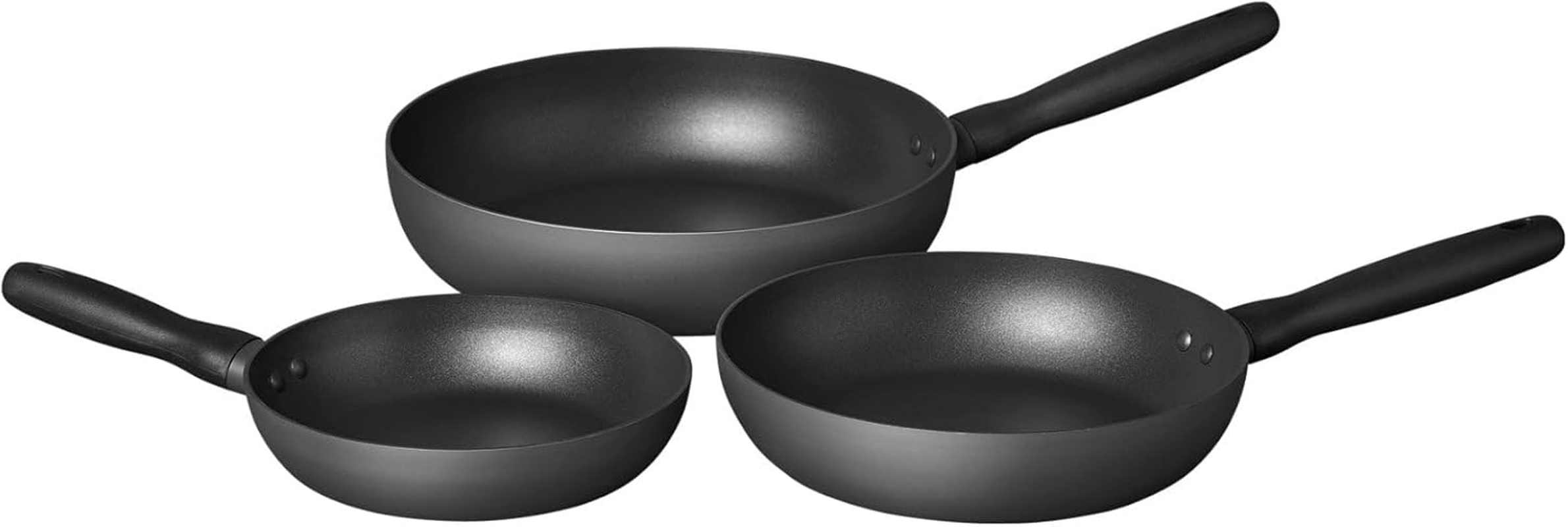Meyer Bauhaus Non Stick Cookware 20/24/28Cm Frying Pan Triple Pack, Skillet Pack, Pots and Pans, Induction Compatible, Dishwasher Safe, Oven Safe, Sesame Grey image number 3