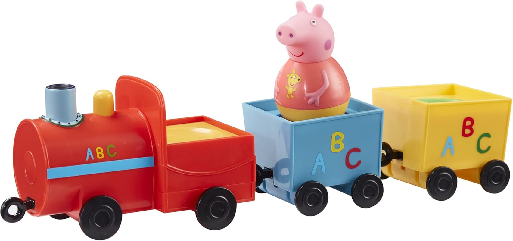 Peppa Pig Weebles Pull-Along Wobbily Train Toy image number 1