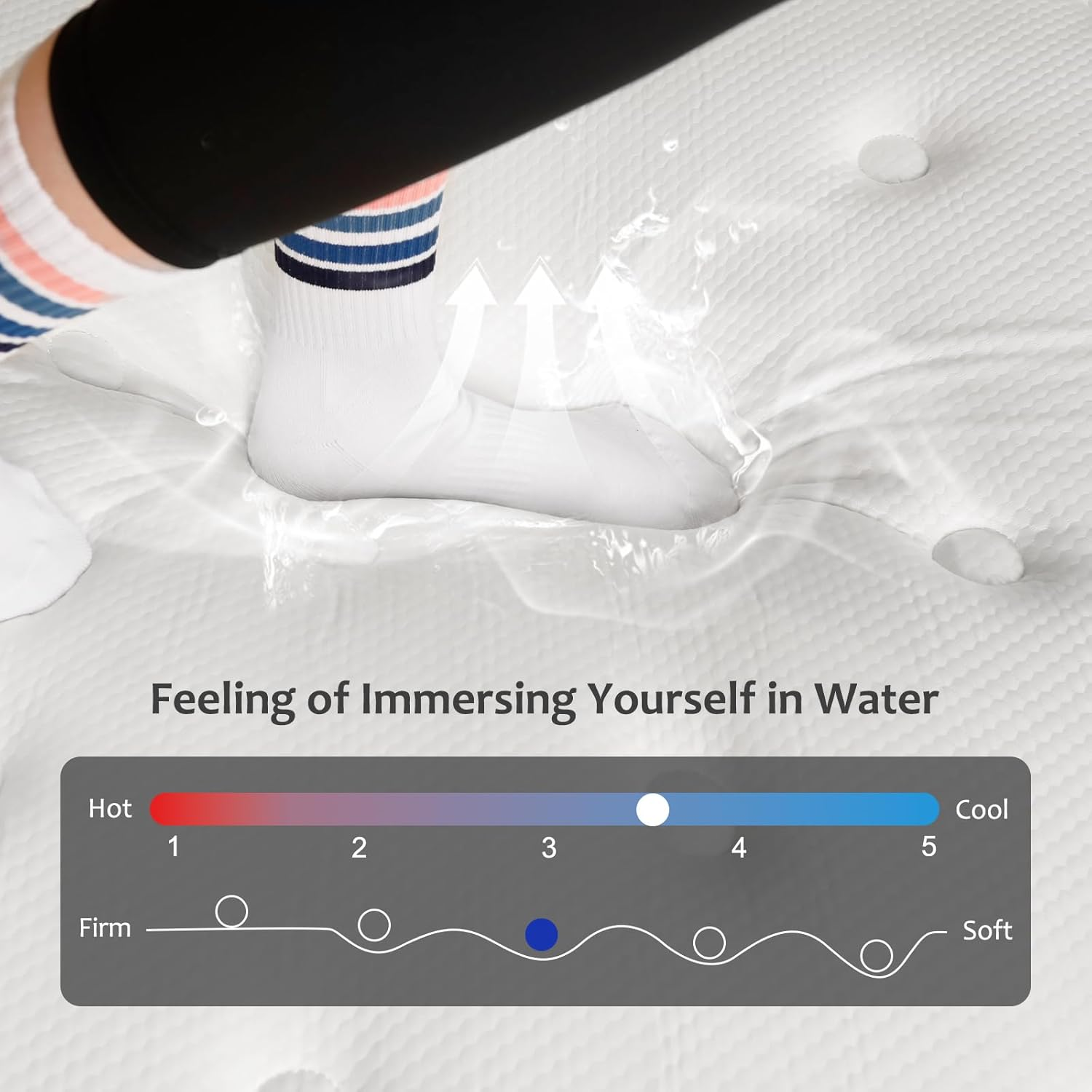 Double Mattress, 26Cm Thick Hybird Mattresses in a Box, Gel Memory Foam Hybrid Mattress for Motion Isolation,Cooling Soft and Comfortable, Pressure Relief, Medium Firm Support, image number 4