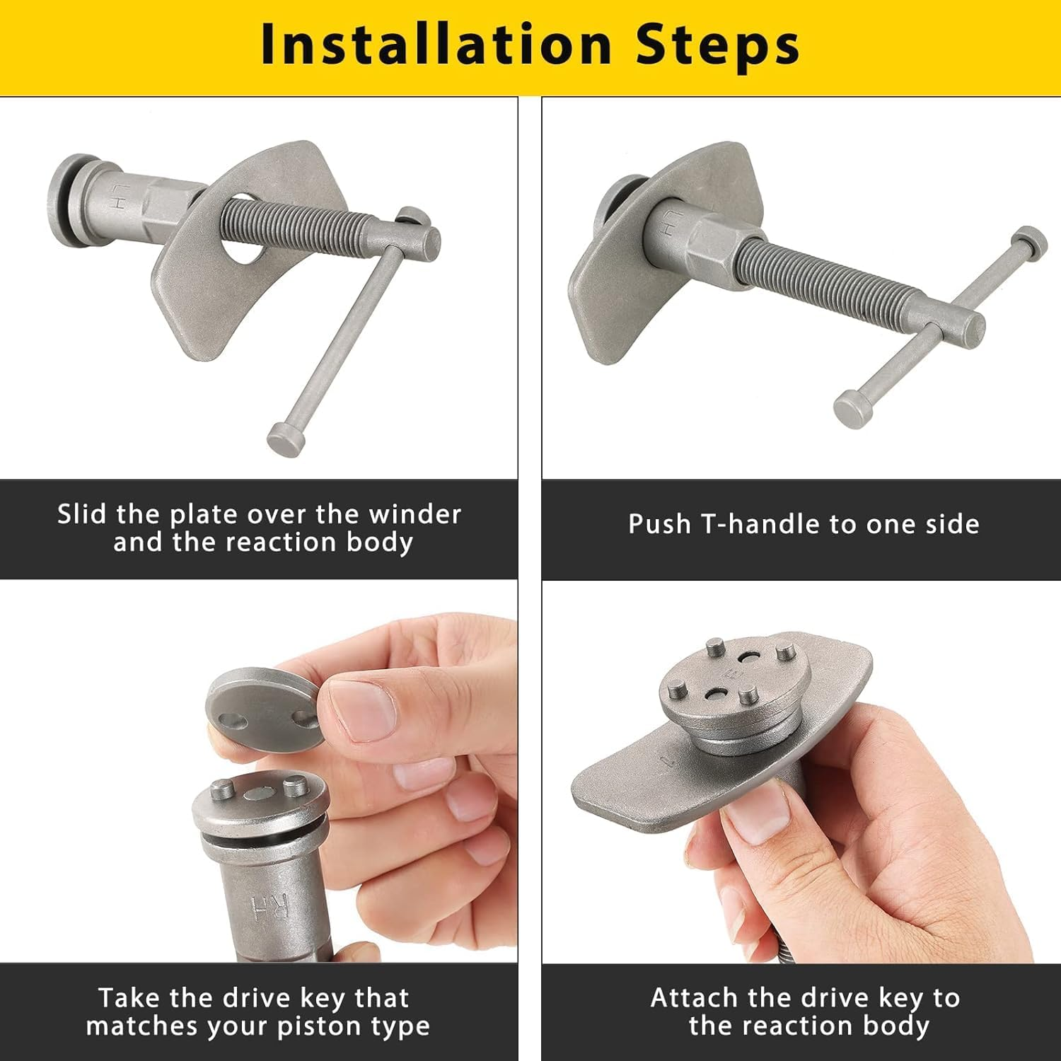 24PCS Disc Brake Caliper Tool Kit | Heavy Duty Disc Brake Piston Caliper Compressor Rewind Tool Set for Brake Pad Replacement Reset, Fits Most American European Japanese Autos (Blue) image number 3