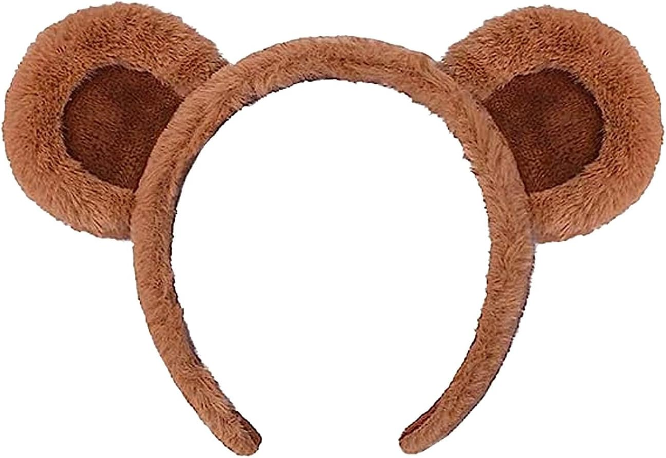 Bear Ears Headband Cute Party Headwear Face Wash Headband Animal Head Wear Fashion Hairband Valentine'S Day Hair Hoops Hair Accessories for Adult Kids Party Decoration image number 6