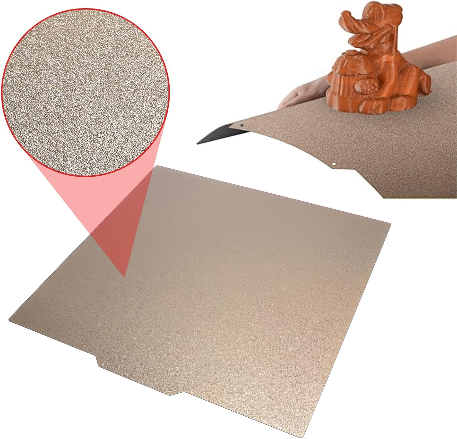 3D Print Build Plate, PEI Double Sided 3D Printer Platform Printing Bed for Neptune 3 plus for Geetch A30 Pro, 330X330Mm, 3D Printer Bed Platform 3D Printer Accessories image number 1