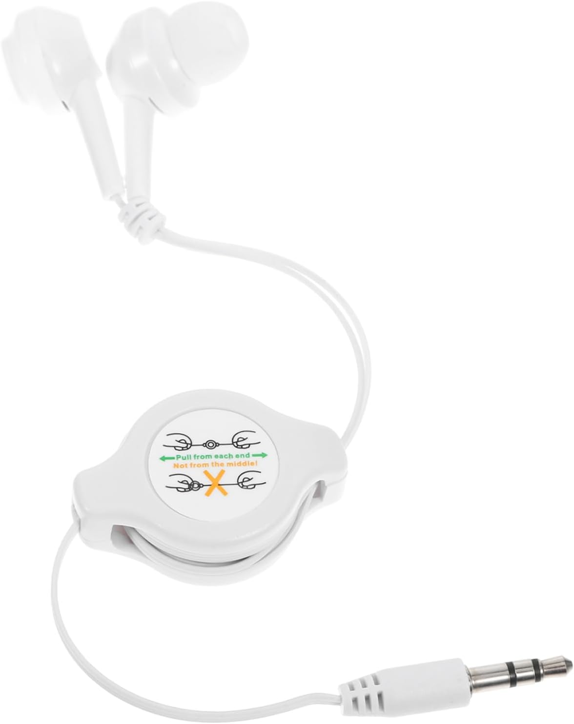 Tofficu Retractable In-Ear Headphones for Players Boys and Girls Use Wired Earphones Cable Retraction Comfortable Fit for Daily Listening image number 4