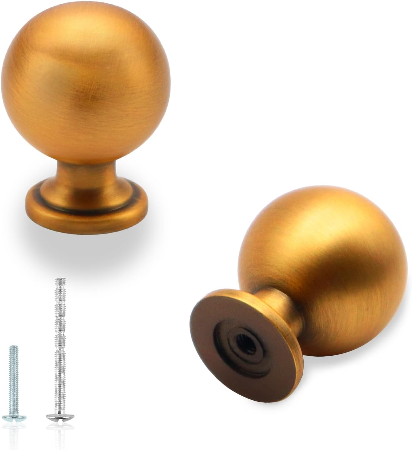 8 Pack Antique Bronze Cabinet Knobs 1 Inch Vintage Drawer Knobs Zinc Alloy Single Hole Pulls for Dresser 24Mm round Cupboard Handles for Kitchen Wardrobe Cabinet Bathroom Hardware (8, Antique Bronze)