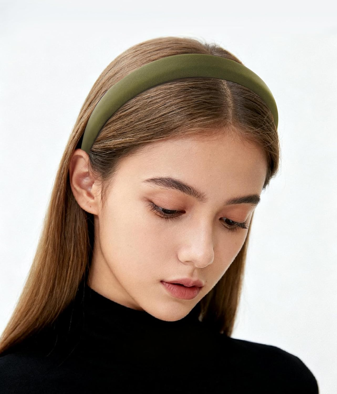 Axy Headband with Fabric Padded Candy Colours - Beautiful Headband Hair Accessories Hair Band HRK7 (Orange Brown) image number 1