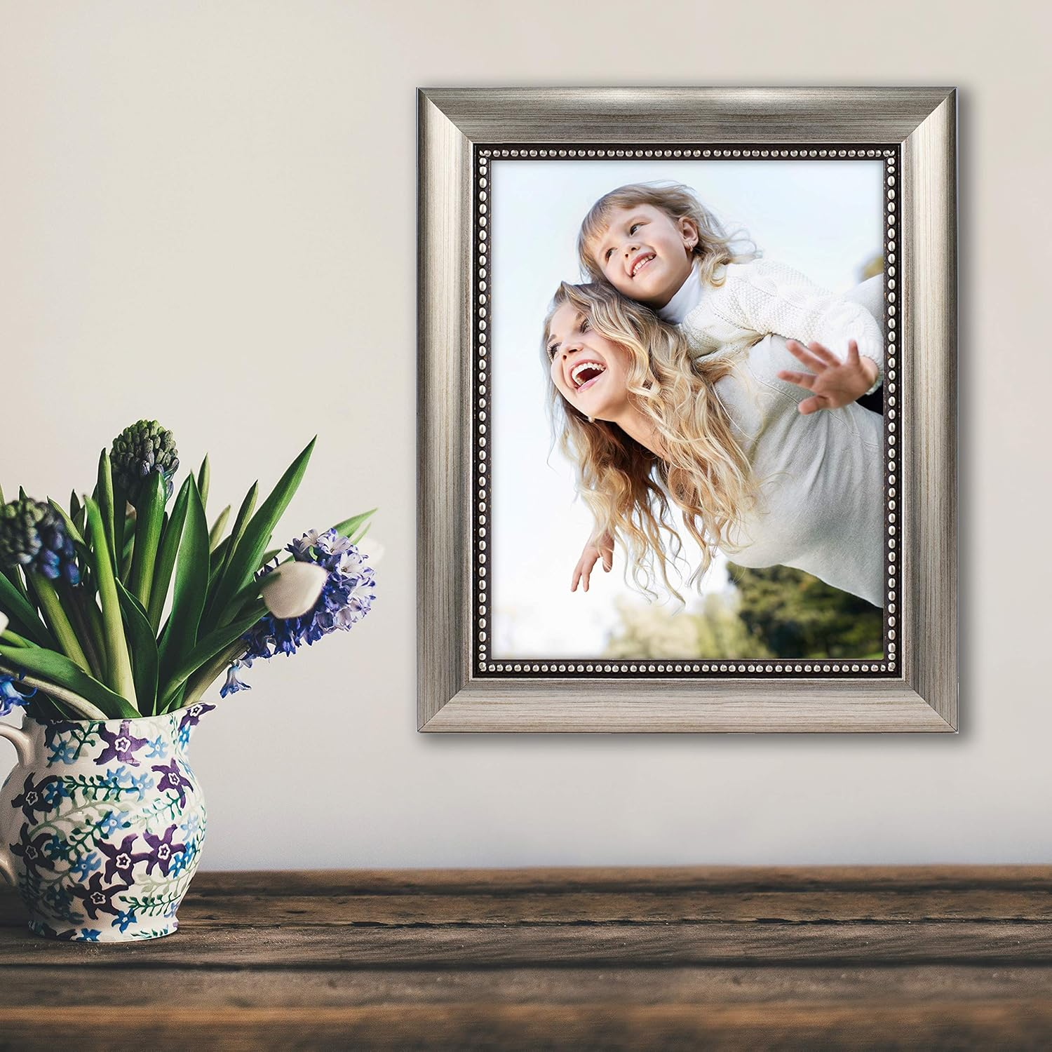 Malden International Designs 8X10 Beaded Picture Frame Champagne Finish, 2306-80 image number 3