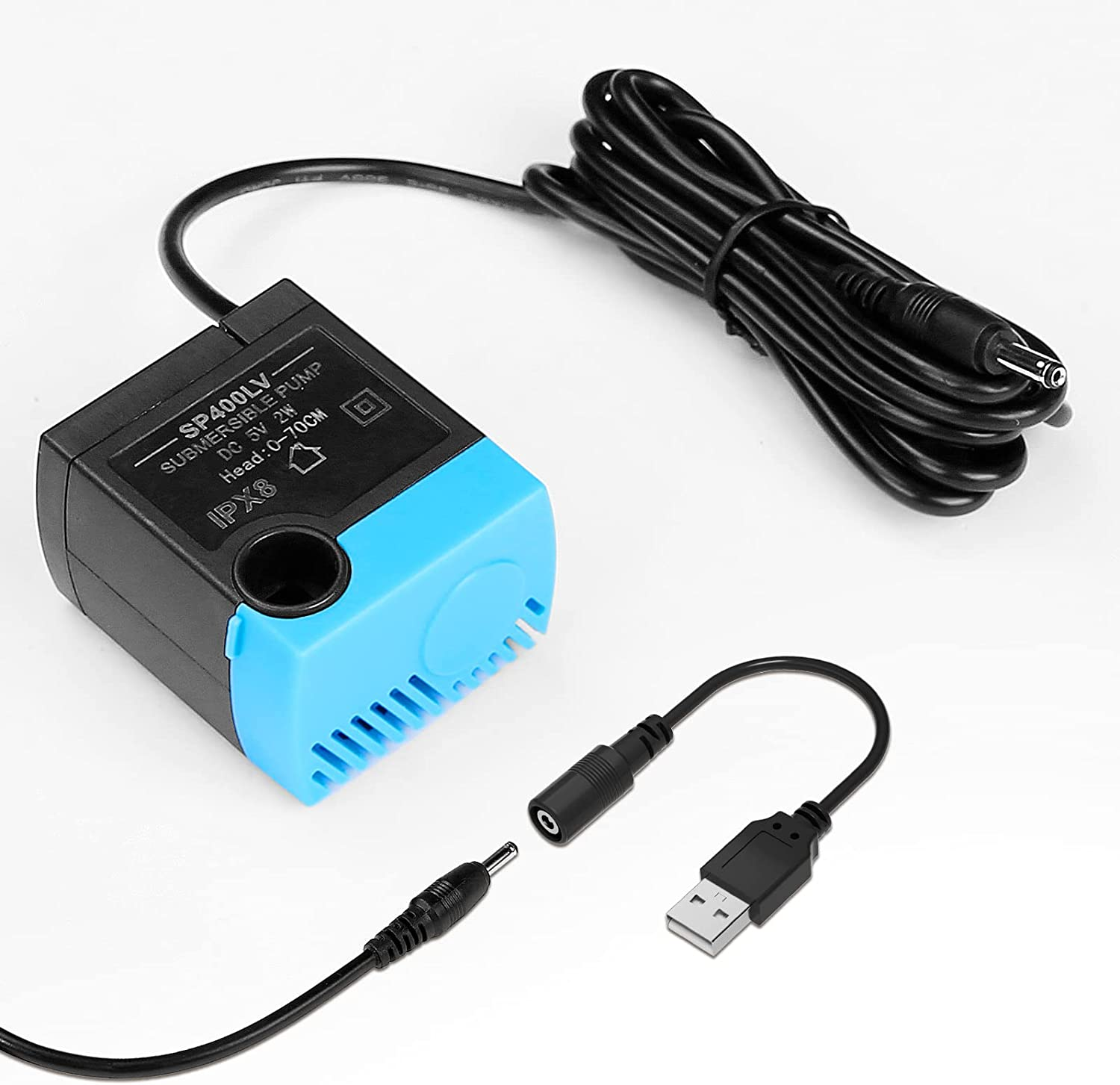 Carcent SP-400LV Cat Water Fountain Pump, Cat Fountain USB Replacement Pump with Adapter Compatible with Ceramic, Butterfly, Seaside, Stainless Steel, 360 Plastic Pet Water Fountain image number 4