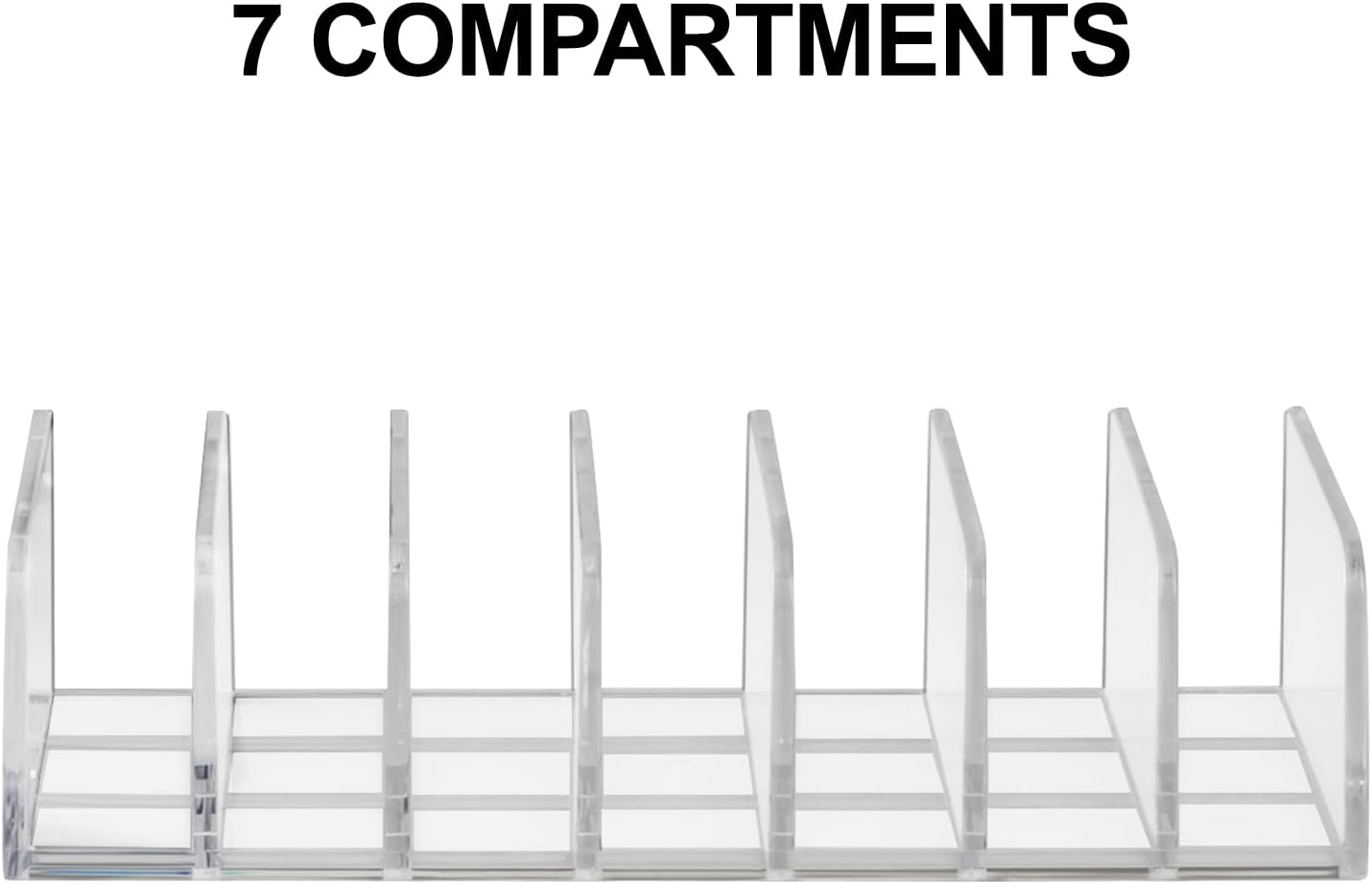 Boxalls 2 Pack Makeup Palettes Organizer, Acrylic Eyeshadow Palette Holder, Clear Make up Organizer Storage Stand, Divided Cosmetic Beauty Organizator for Vanity, Contertop, Cabinet -7 Sections image number 2