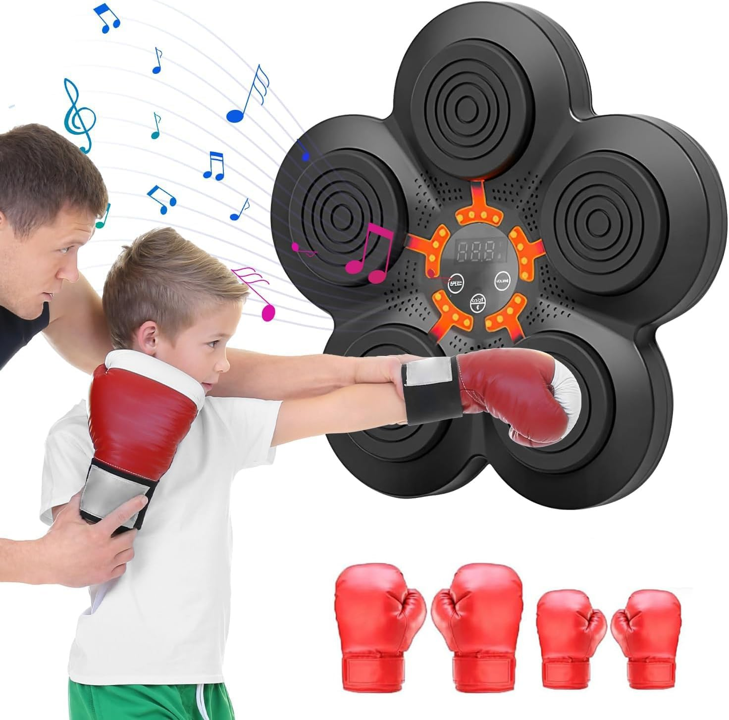 Music Boxing Machine, Smart Bluetooth Connection Boxing Machine, Boxing Training Equipment, Wall Mounted Smart Boxing Target, Adults & Kids Home Boxing Training Exercises image number 5