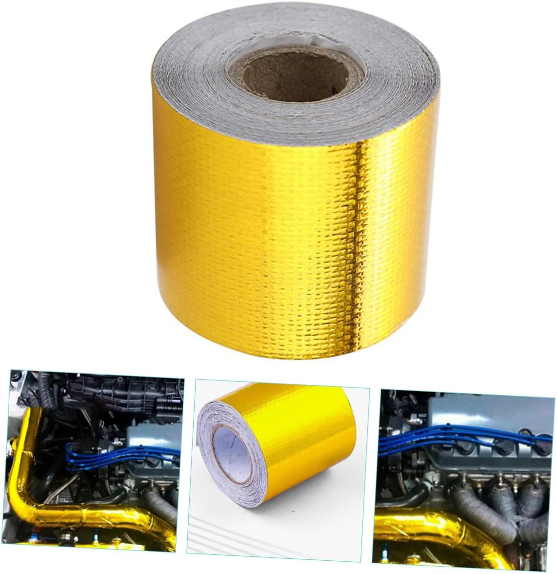 2Pcs Foil Tape for High Temperature Sealing Fireproof Duct Tape for Insulation Patching and Repair for and Automotive Applications image number 3