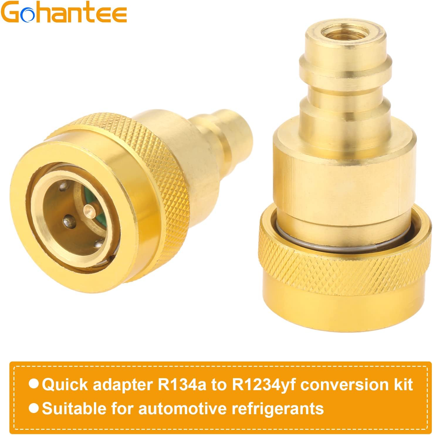 Gohantee R134A to R1234Yf Adapter, R1234Yf Conversion Kit, Air Conditioner R134A to R1234Yf Quick Adapter Adjustable High and Low Voltage Connector Compatible with R1234Yf Refrigerant System image number 6