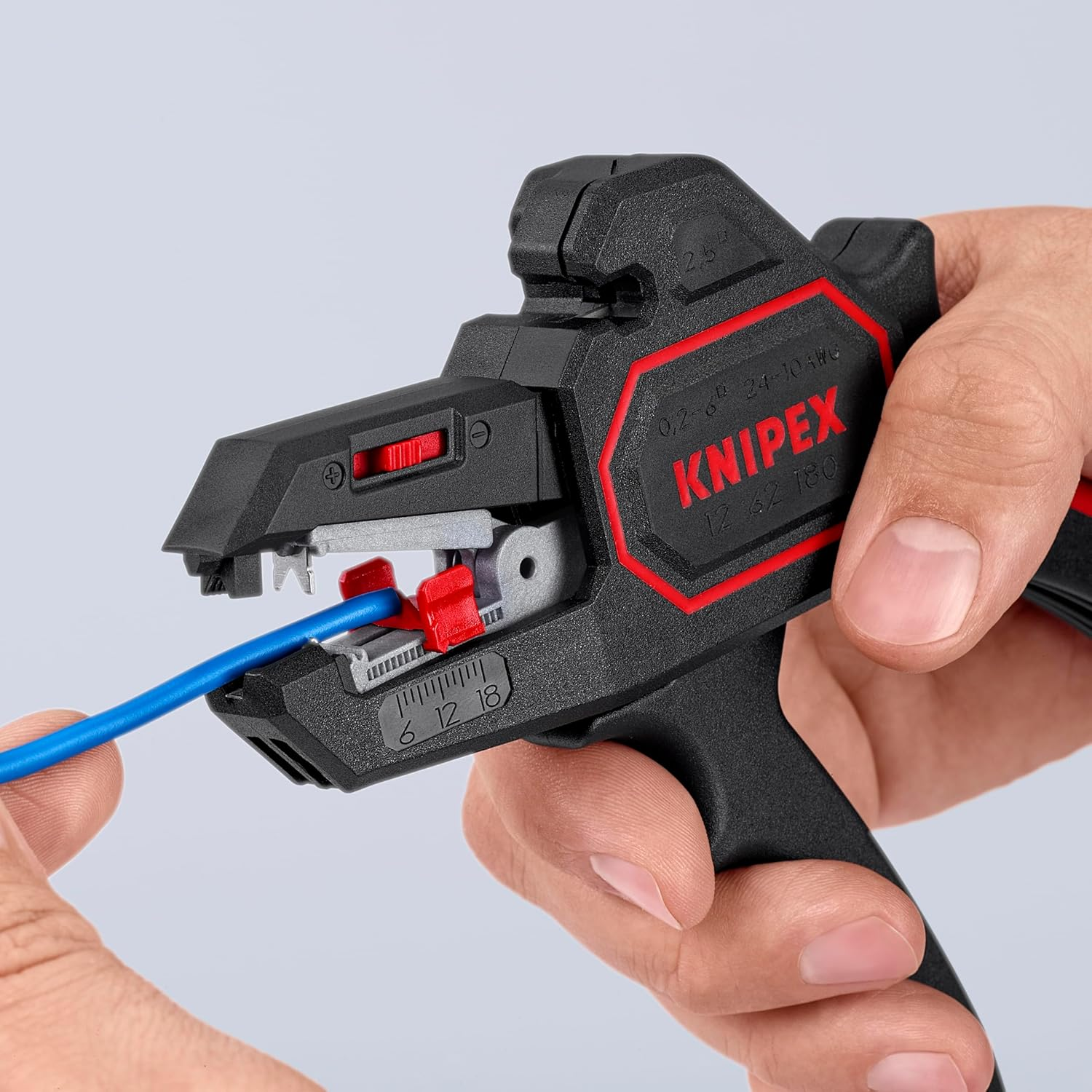 Knipex 1262180 Self Adjusting Insulation Strippers - Awg 10-24, 7.25 Inch image number 3