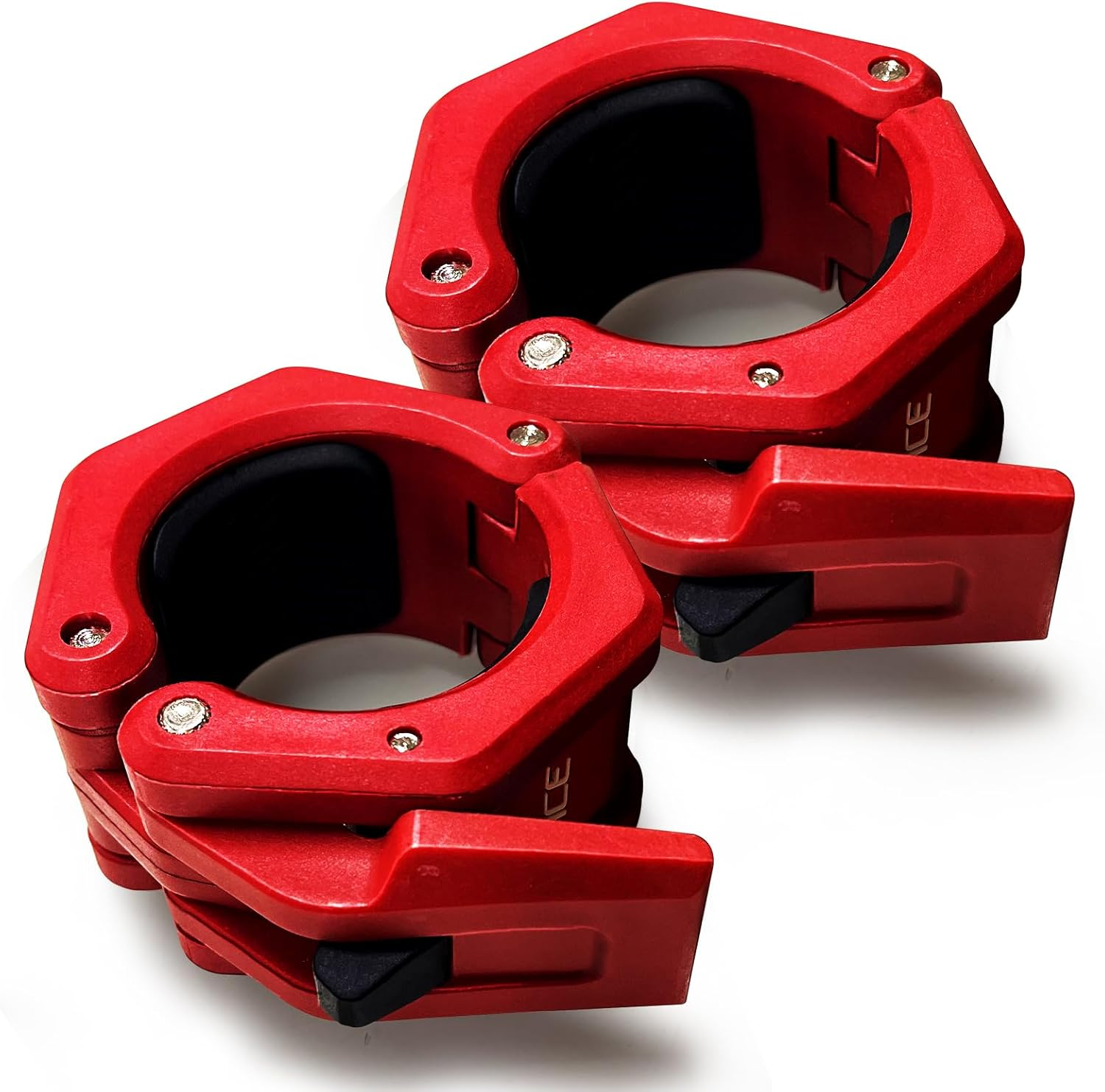 Olympic Barbell Clamps Collars, Heavy Duty Exercise Collars, Quick Release Clips 2 Pcs Spring Locking Weight Clips Fit 2 Inch Barbell for Weightlifting (Blue)