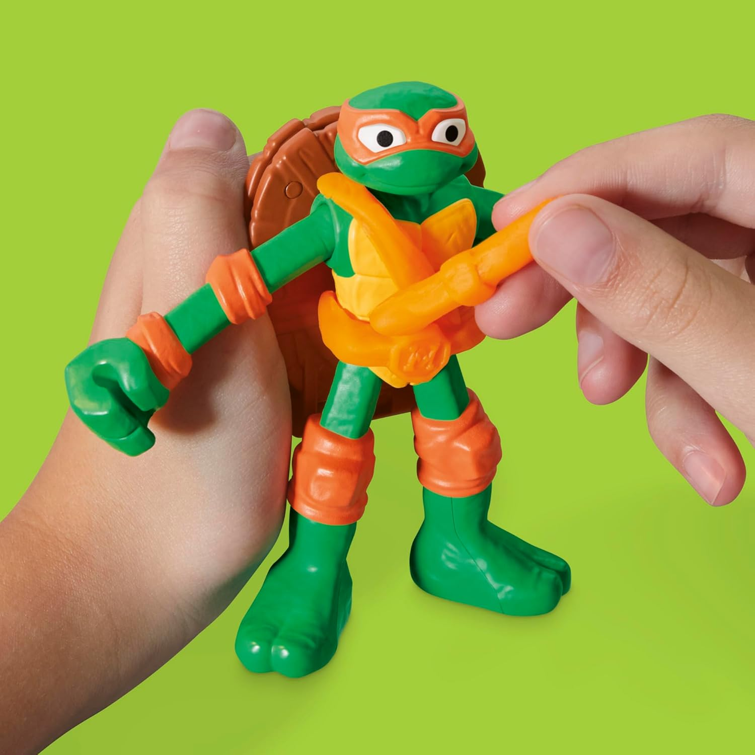 Play-Doh Teenage Mutant Ninja Turtles Cowabunga Creations Bendy 4 Inch Action Figures Set, Kids Arts & Crafts, TMNT Toys for Boys & Girls 4+ image number 1