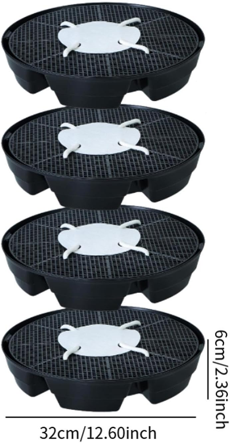 ＫＬＫＣＭＳ 4Pcs Self Watering Pot Base Set Patio Indoor Fabric Pot Base No Accumulation image number 3