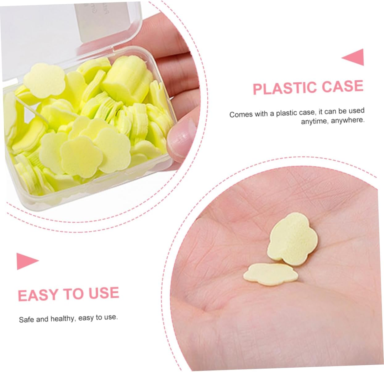 BELLIFFY 16 Boxes of Disposable Paper Soap Sheets Travel Hand Soap Flakes in Lemon Milk Rose and Jasmine Scents Portable Mini Slices for Outdoor and On-The-Go Use image number 5