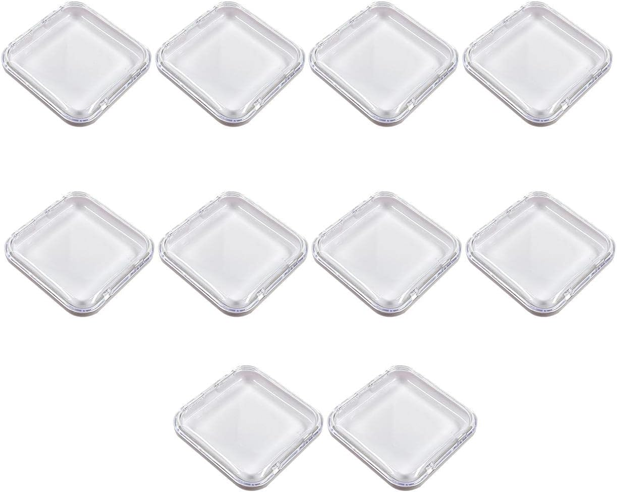Generic 10X Press on Nail Storage Boxes Nail Art Display Holder Acrylic Nail Storage Container, White