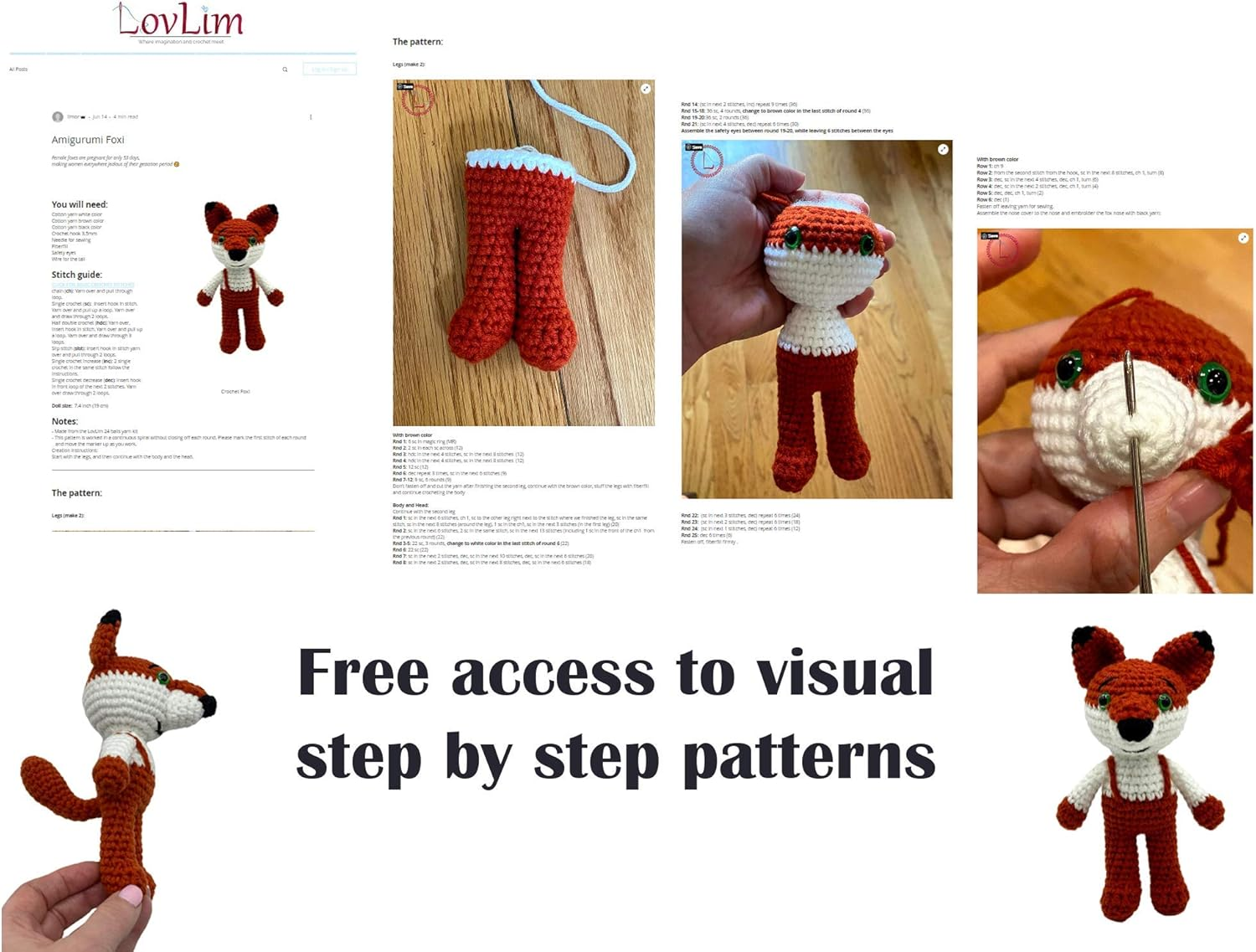 Lovlim Crochet Yarn Kit, 16 Soft Cotton Yarn Skeins,1000+ Yards, for Crochet and Knitting, Free Crochet/Amigurumi Patterns, Craft DK Yarn Perfect Starter Kit image number 1