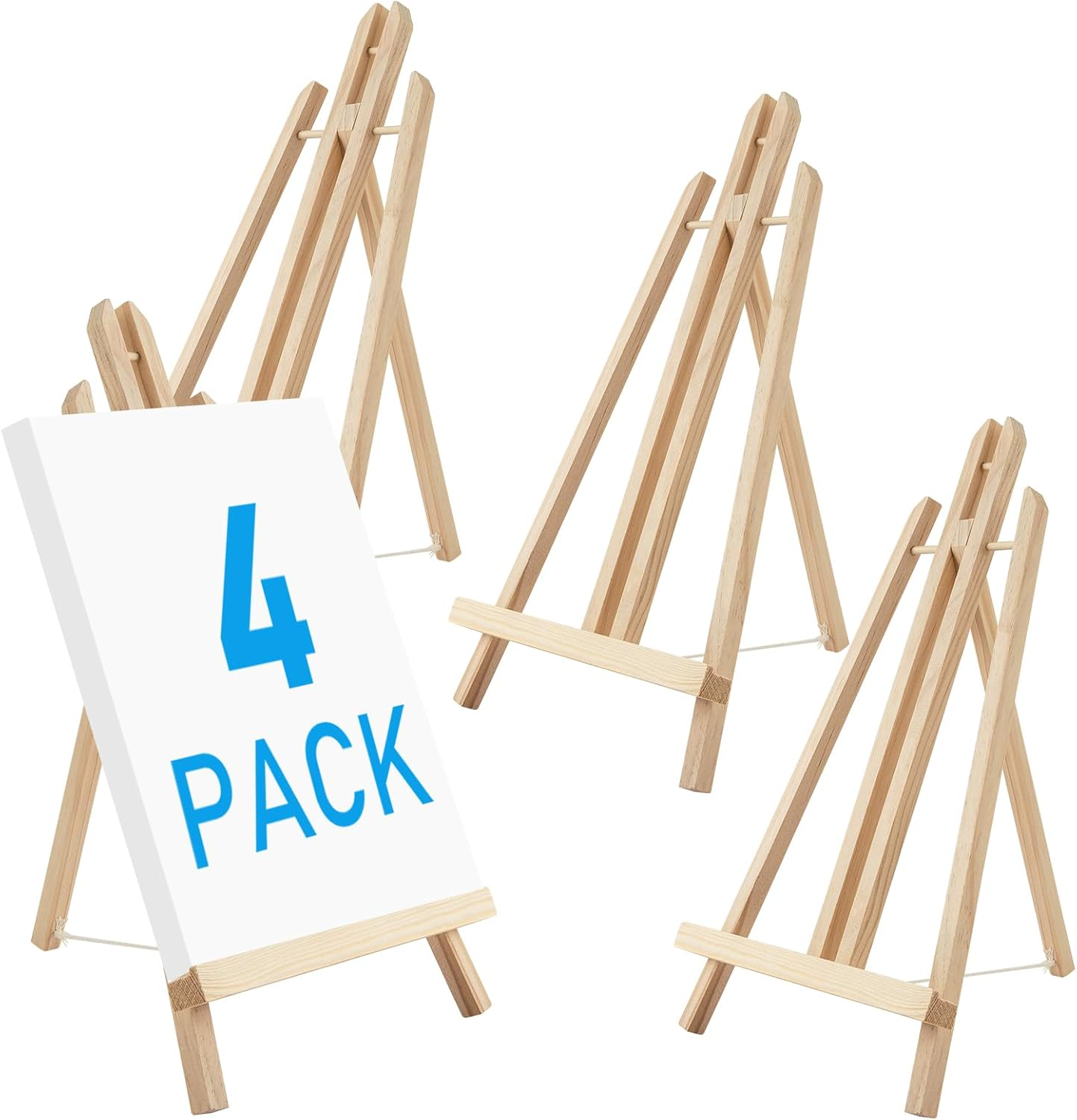 Falling in Art 16 Inch Wood Easel Stand, Tabletop Display Stand A-Frame Artist Easel for Painting Canvas, Portable Photo, Picture and Sign Holder (4 Pack) image number 2