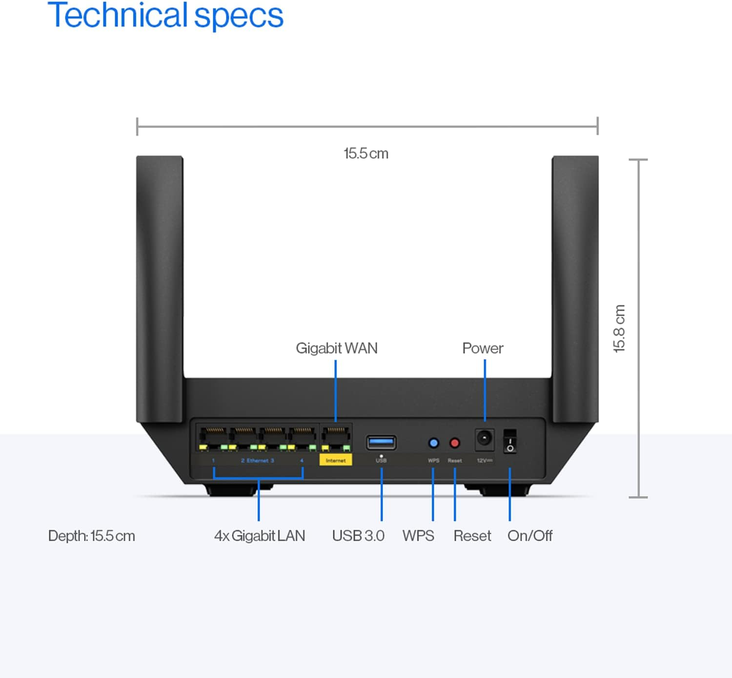 Linksys Hydra 6 Dual Band Mesh Wifi 6 Router (AX3000) - Wireless Gaming Router with up to 3.0 Gbps Speed, Supports 25+ Devices & 2,000 Sq Ft - Works with Linksys Mesh Wifi System image number 1