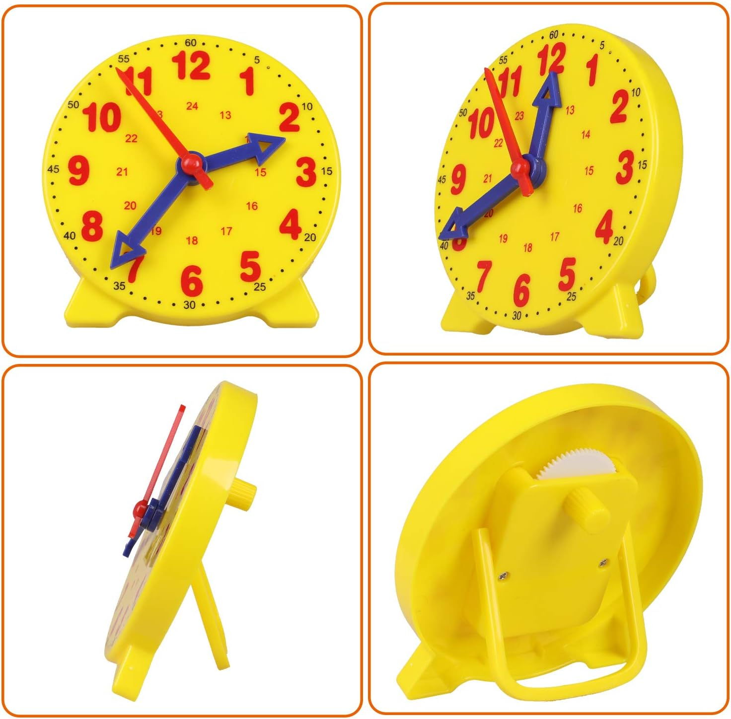 Learning Clock, Educational Game Clock, Time Teaching and Demonstration Clock Model, Learning Resources for Children in Early Education, 4 Inch 12/24 Hours from 4 Years image number 5