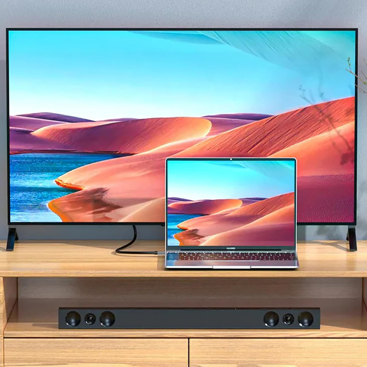 Tunghey Right Angle 8K HDMI 2.1 Cable, 8K HDMI 48Gbps 90 Degree Right Angle HDMI to HDMI Cable, HDMI 2.1 Cable with 8K 60Hz Video and 3D HDR for Tv/Xb-Ox/P-S4 /P-S5 (Down 1M) - Down 0.5M image number 6