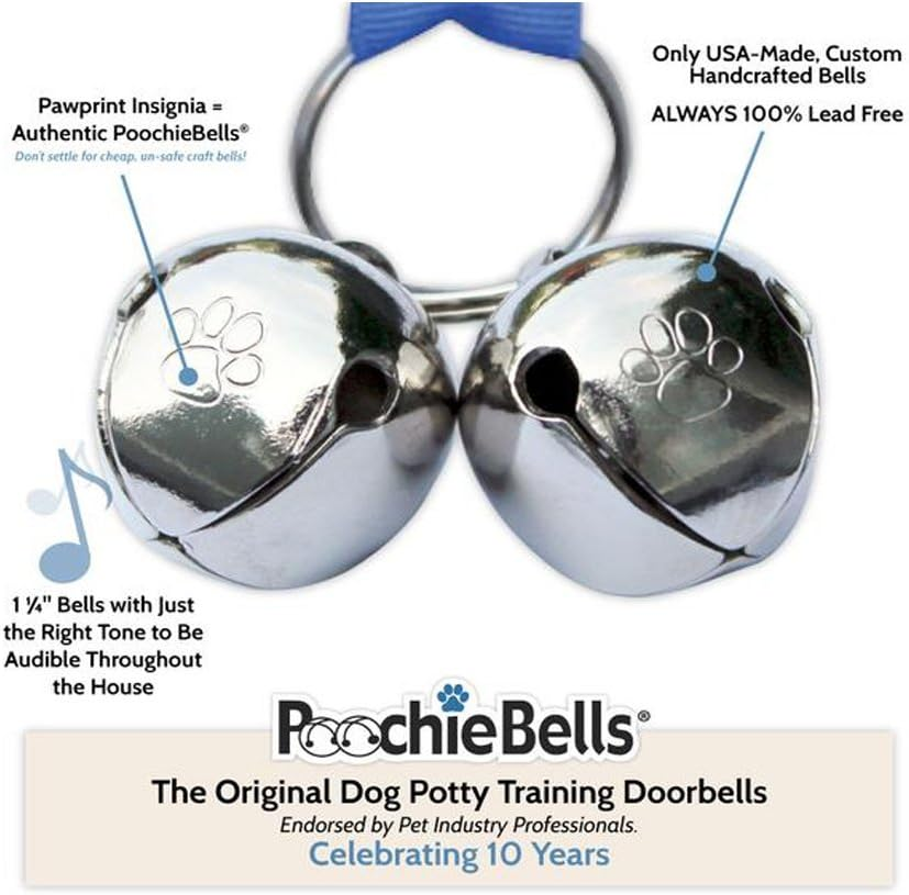 Poochiebells - Dog Bells Toilet Training - Dog Bell for Door Potty Training - Barking Dog Doorbell - Adjustable Length Dog Door Bells and Training Bells - Dog Toilet Training Bell (Starry Night) image number 4
