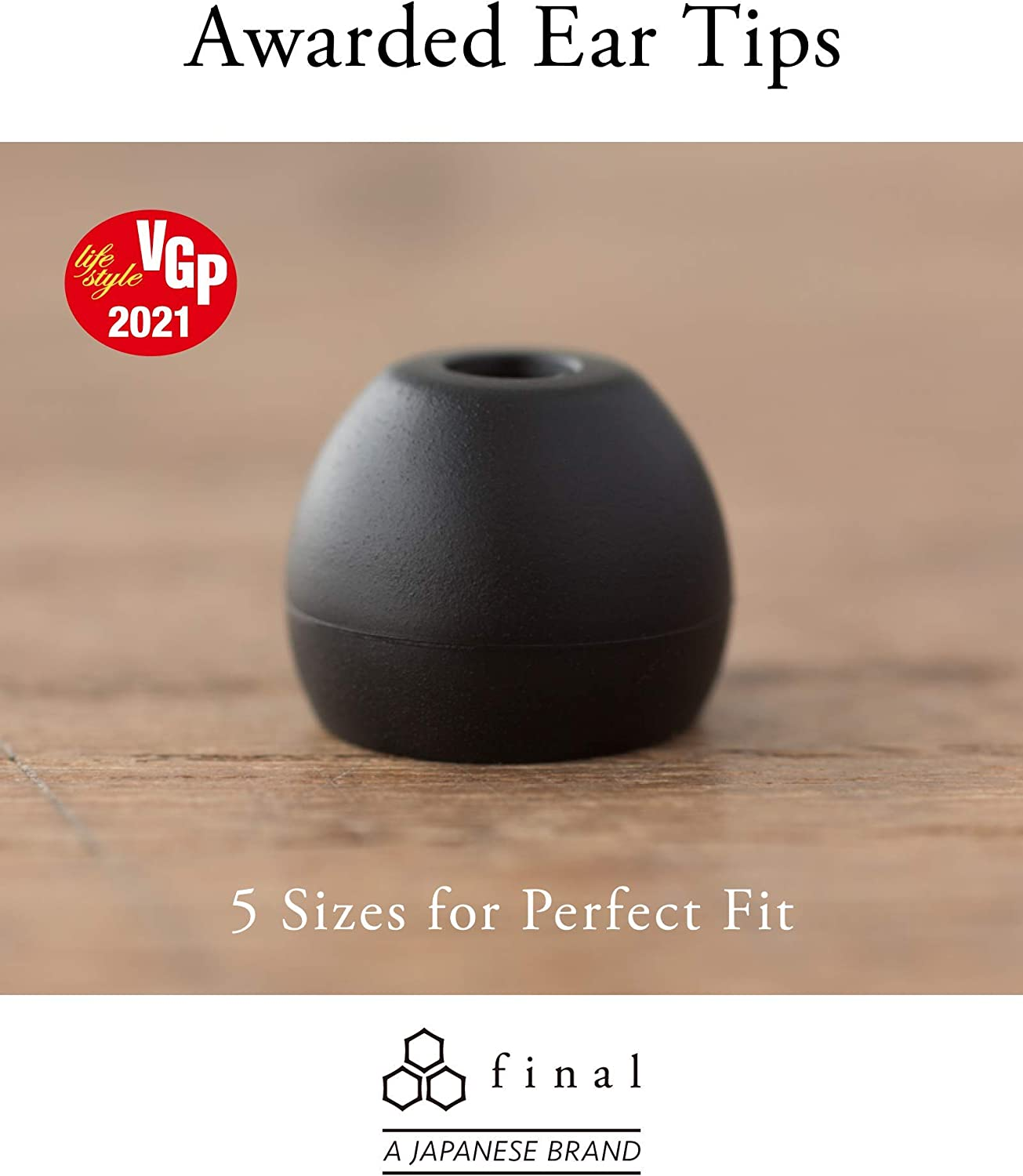 Final E3000 in Ear Isolating Earphones, 6.4Mm Dynamic Driver, High-Resolution, Stainless Steel Housing, Swing-Fit Eartips - Stainless Steel image number 4