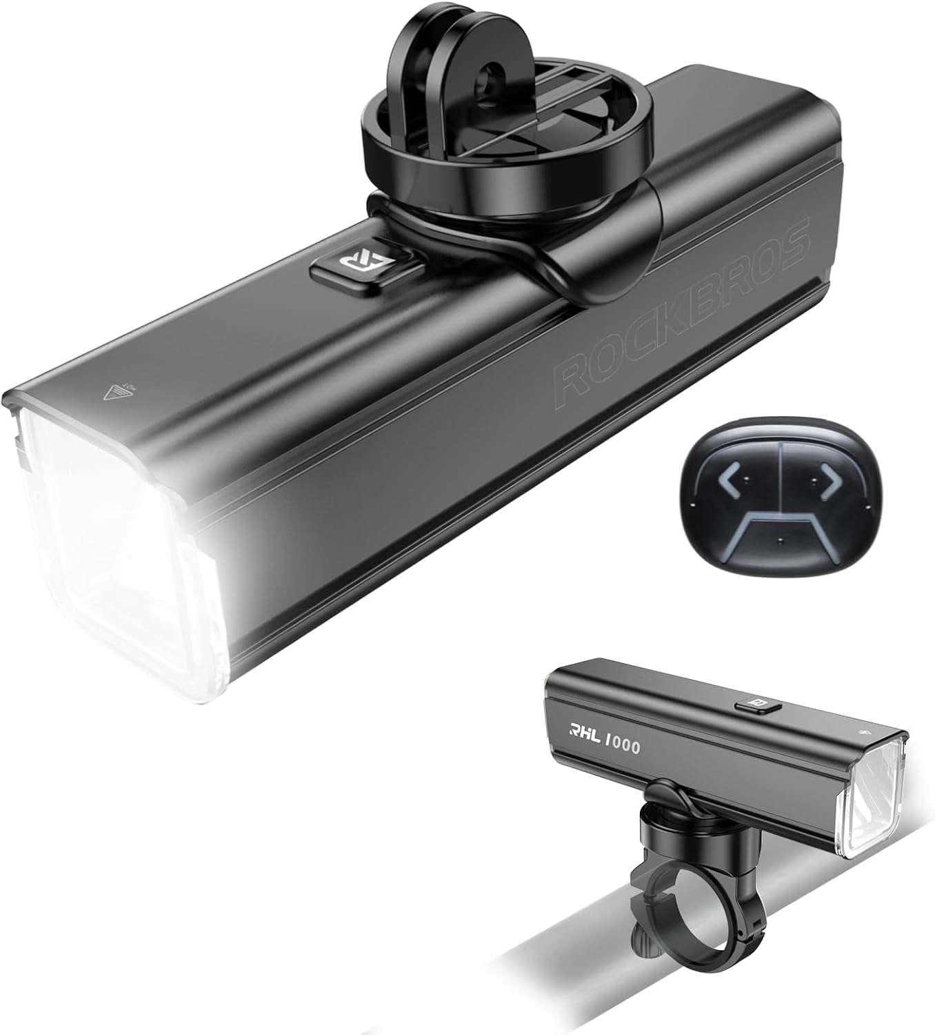 ROCKBROS 1500 Lumens Bike Light for Night Riding, 5000Mah USB-C Rechargeable Bike Headlight, Aluminium Alloy IPX6 Waterproof Bike Front Light image number 6