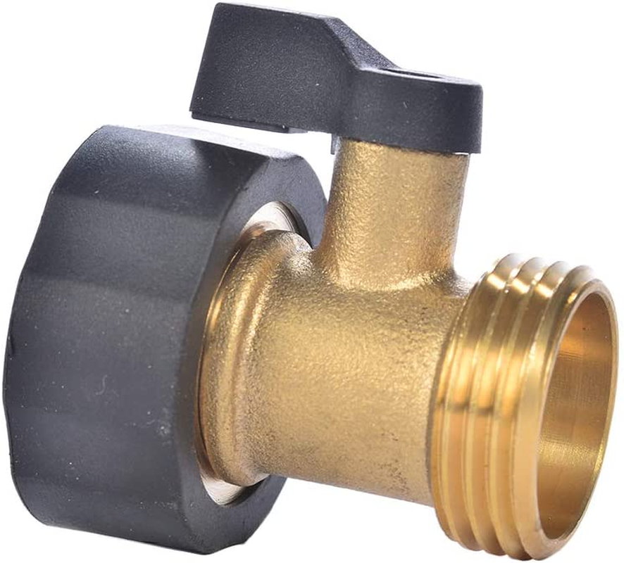 REGNHLIF 3/4" Brass Shut off Valve Garden Hose Connector image number 4