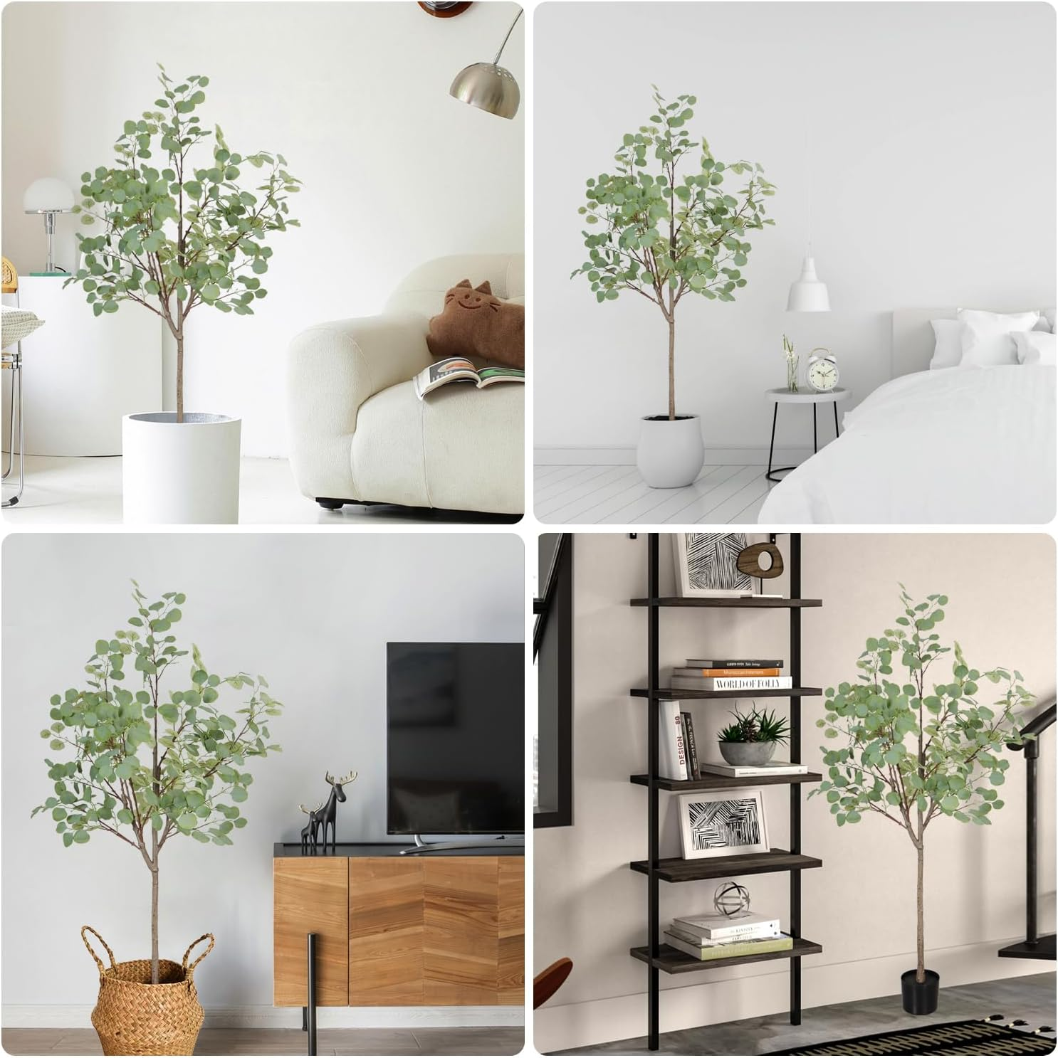 Artigreen Artificial Olive Tree,5Ft/150Cm Tall Nearly Natural Fake Plant Faux Olive Plants，Fake Topiary Silk Tree with Wood Branches and Fruits for Home Office Decor Indoor,Housewarming Gift image number 4