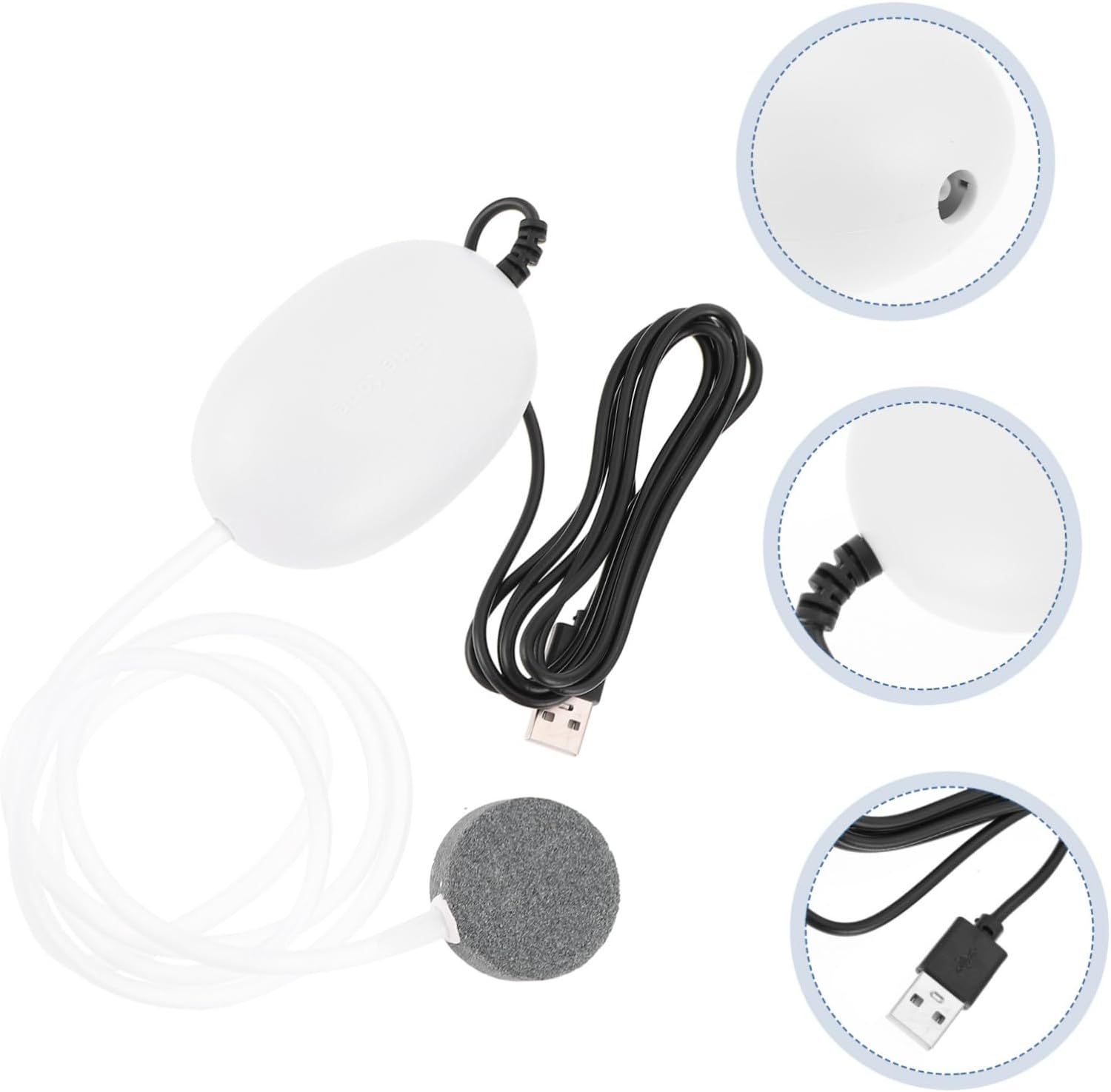 Angoily 1Set Usb Air Pump for Fish Tanks Portable Aquarium Oxygen Pump Air Tube Quiet and Efficient for Aquatic Plants and Pet Fish for Home and Outdoor Use