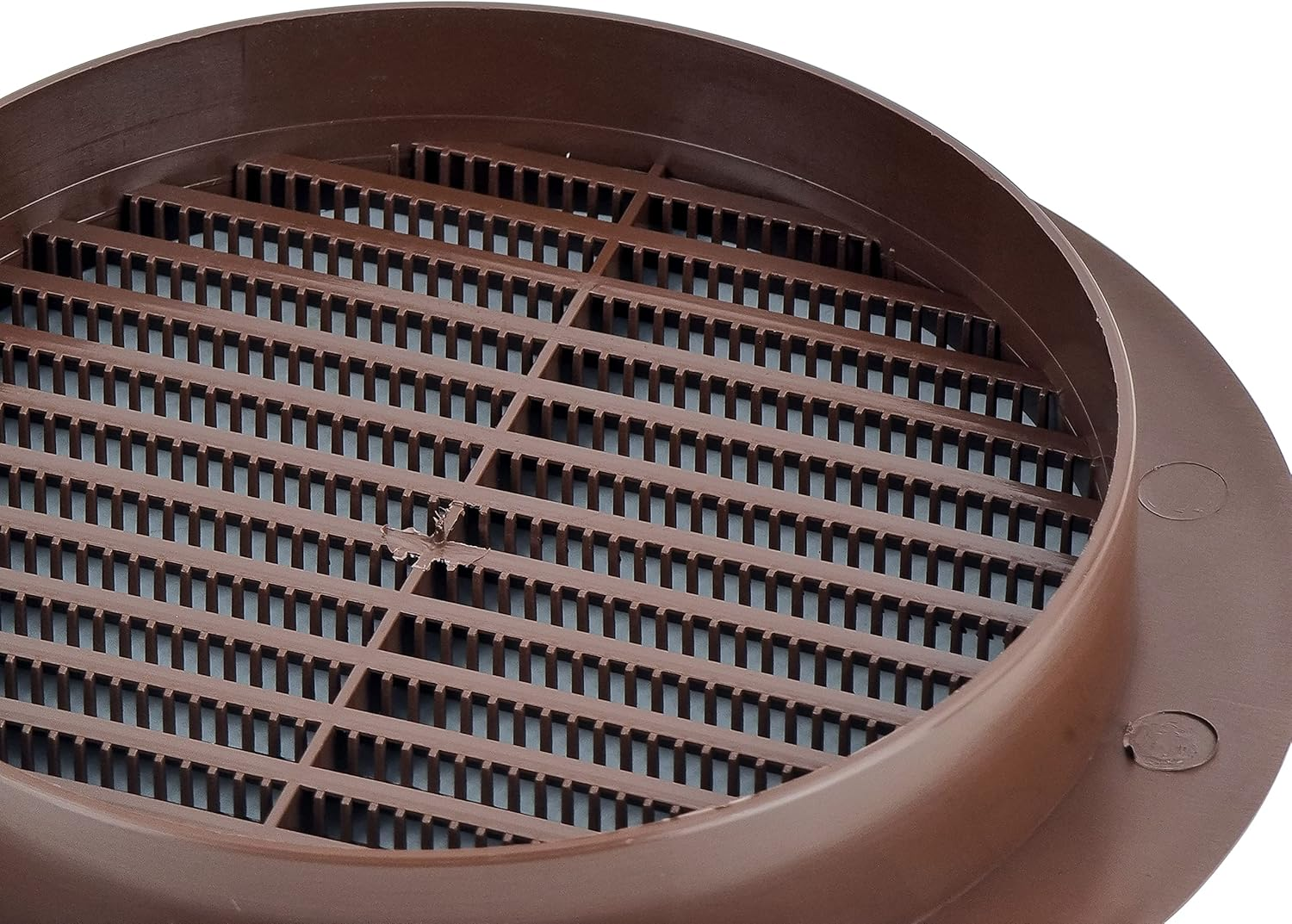 Steinberg14 Brown 150Mm Air Vent Cover with Insect Mesh - 6 Inch round Air Vent Covers for Walls and Ceilings - Air Vents for Interior Walls - Plastic Ventilation Grille image number 2