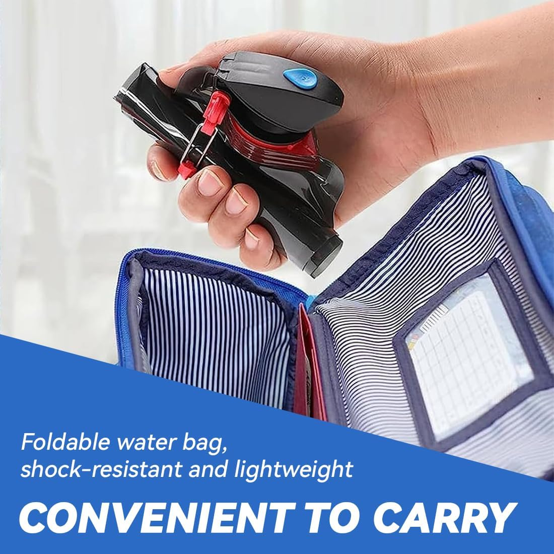 KIRZAX Pack of 3 Foldable Drinking Bottles, Foldable Drinking Bottles, Festival 700 Ml, Reusable Drinking Bottle, Foldable for Hiking, Travel, Adventure, White + Blue + Black image number 2